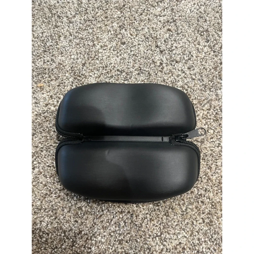 Vogue Eyewear Black Semi Hard Zippered Sunglasses Case with Gray‎ Interior